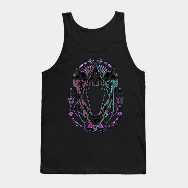 skull head glitch Tank Top by SHINIGAMII